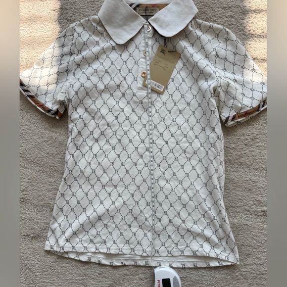 NWT Thomas Burberry Monogram Polo Shirt - Picture 12 of 12